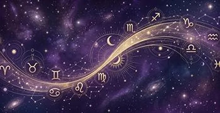 Symboles astrologiques illustrant le thème natal et les cycles de vie