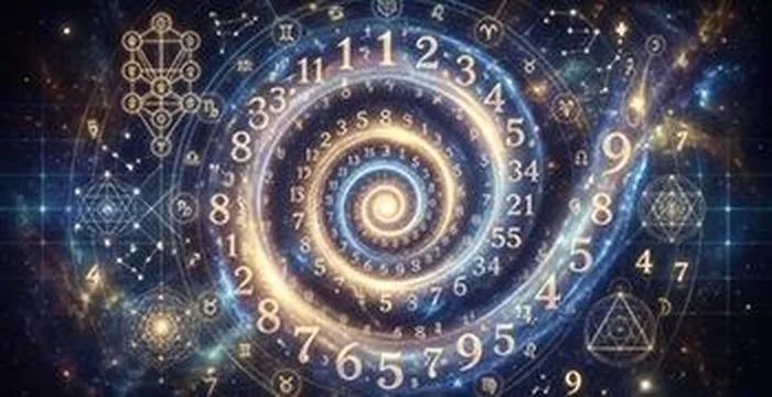 Spirale de nombres illustrant la numérologie et le chemin de vie